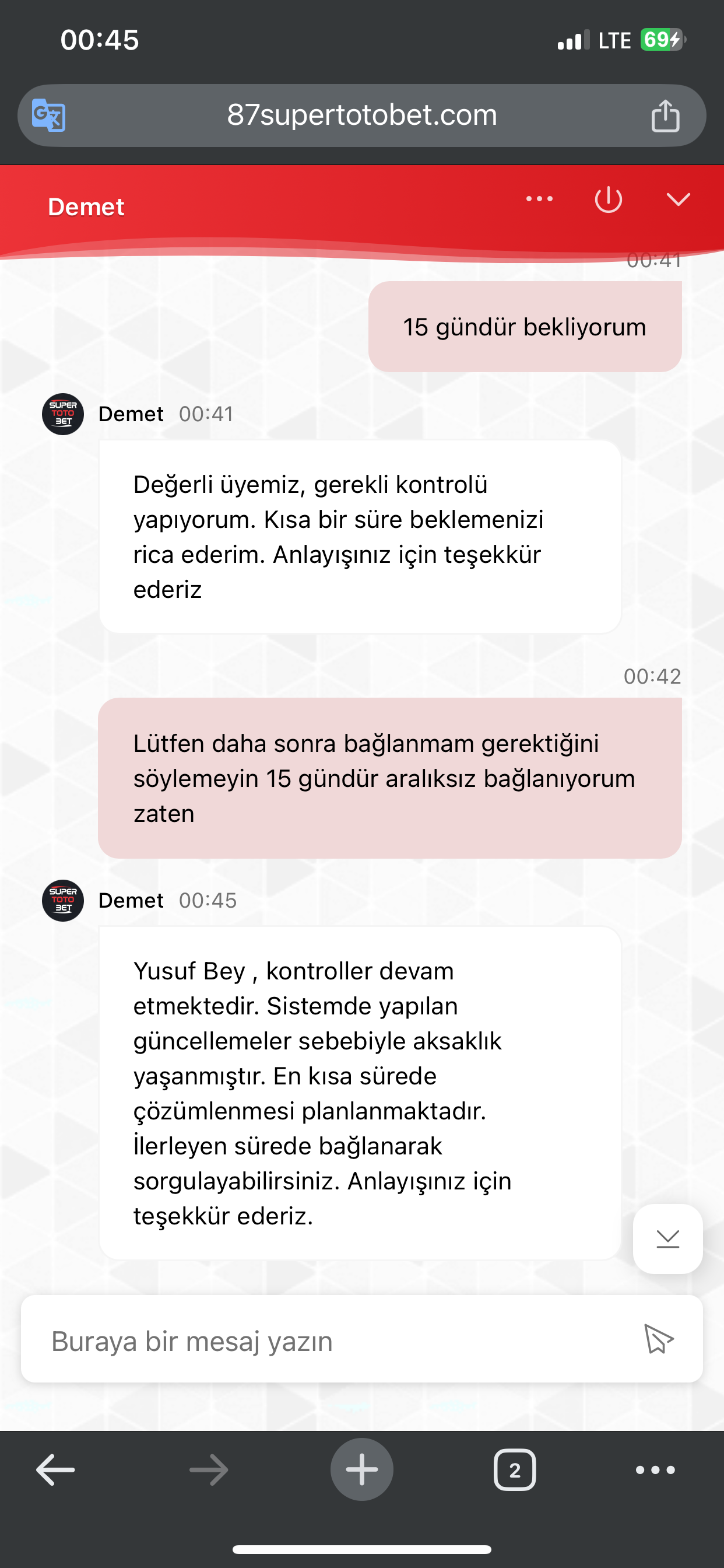 Şikayet görseli