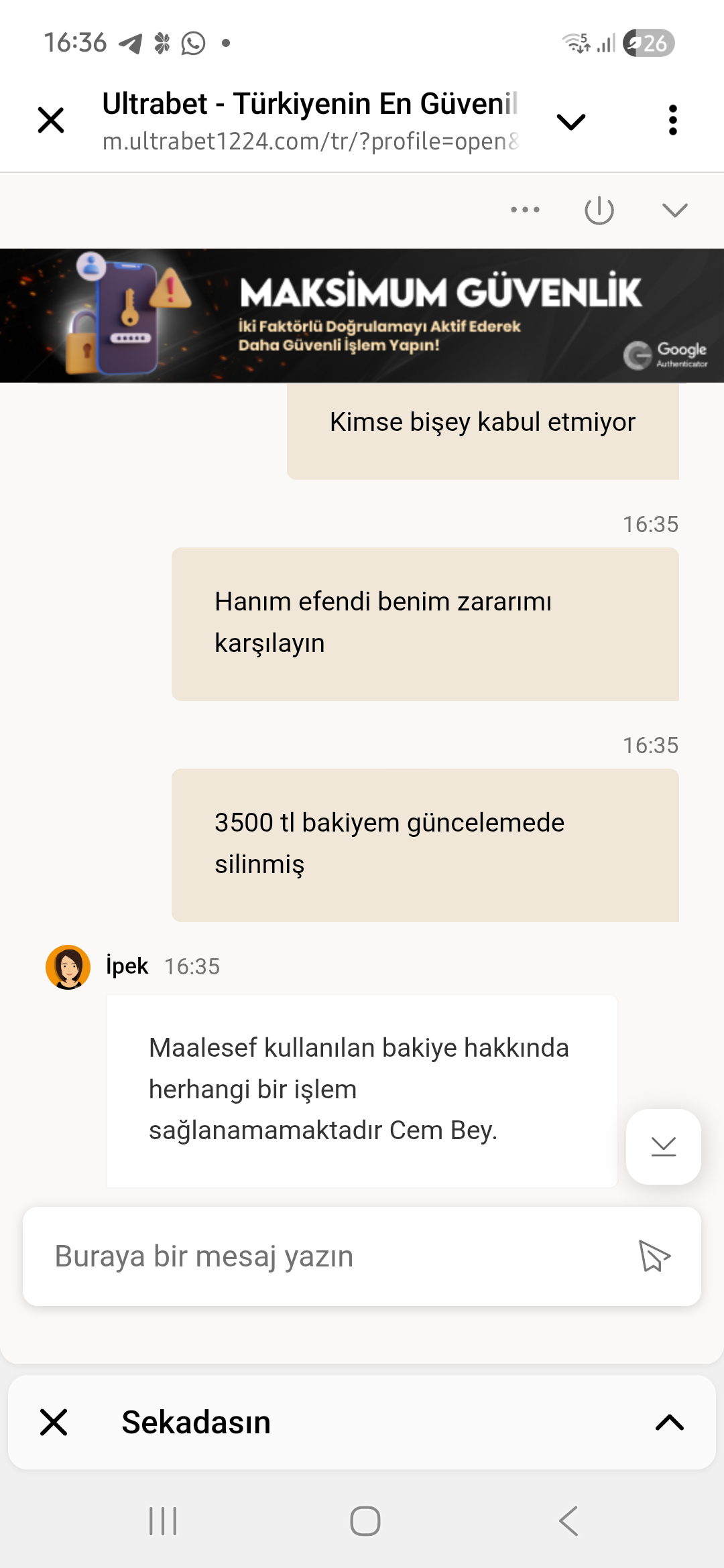 Şikayet görseli